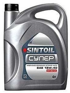 SINTOIL SUPER 15W40 4л, минеральное, масло моторное